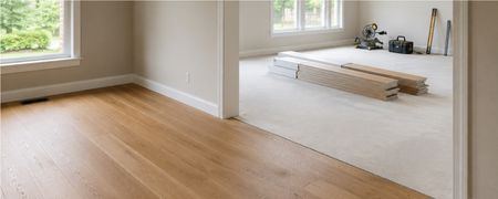 Hardwood flooring being installed in an occupied home | Reinhold Flooring